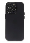 Mey İthalat®  iPhone 13 Pro Max Kılıf Luko Lens Silikon - Siyah