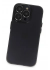 Mey İthalat®  iPhone 13 Pro Max Kılıf Luko Lens Silikon - Siyah
