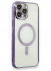 Mey İthalat®  iPhone 13 Pro Max Kılıf Magneticsafe Lazer Silikon - Mor