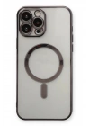 Mey İthalat®  iPhone 13 Pro Max Kılıf Magneticsafe Lazer Silikon - Siyah