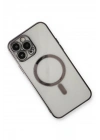 Mey İthalat®  iPhone 13 Pro Max Kılıf Magneticsafe Lazer Silikon - Siyah