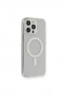 Mey İthalat®  iPhone 13 Pro Max Kılıf Matte Şeffaf Magneticsafe - Şeffaf