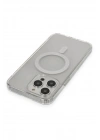 Mey İthalat®  iPhone 13 Pro Max Kılıf Matte Şeffaf Magneticsafe - Şeffaf