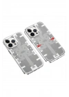 Mey İthalat®  iPhone 13 Pro Max Kılıf Mekanik Bumper Kapak - Gümüş