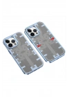 Mey İthalat®  iPhone 13 Pro Max Kılıf Mekanik Bumper Kapak - Mavi