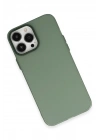Mey İthalat®  iPhone 13 Pro Max Kılıf Modos Metal Kapak - Koyu Yeşil