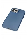 Mey İthalat®  iPhone 13 Pro Max Kılıf Modos Metal Kapak - Lacivert