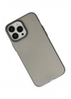 Mey İthalat®  iPhone 13 Pro Max Kılıf Modos Metal Kapak - Siyah