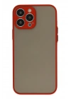 Mey İthalat®  iPhone 13 Pro Max Kılıf Montreal Silikon Kapak - Kırmızı