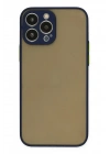 Mey İthalat®  iPhone 13 Pro Max Kılıf Montreal Silikon Kapak - Lacivert