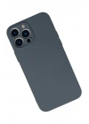 Mey İthalat®  iPhone 13 Pro Max Kılıf Nano içi Kadife Silikon - Gri