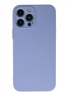 Mey İthalat®  iPhone 13 Pro Max Kılıf Nano içi Kadife Silikon - Lila