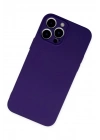Mey İthalat®  iPhone 13 Pro Max Kılıf Nano içi Kadife Silikon - Mor