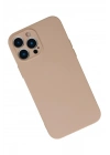 Mey İthalat®  iPhone 13 Pro Max Kılıf Nano içi Kadife Silikon - Pudra