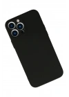 Mey İthalat®  iPhone 13 Pro Max Kılıf Nano içi Kadife Silikon - Siyah