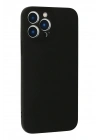 Mey İthalat®  iPhone 13 Pro Max Kılıf Nano içi Kadife Silikon - Siyah