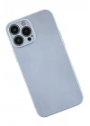 Mey İthalat®  iPhone 13 Pro Max Kılıf Nano içi Kadife Silikon - Sky Blue
