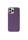 Mey İthalat®  iPhone 13 Pro Max Kılıf Pc Sert Şeffaf Kapak - Mor