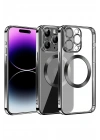 Mey İthalat®  iPhone 13 Pro Max Kılıf Slot Silikon - Siyah