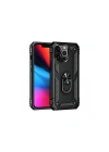 Mey İthalat®  iPhone 13 Pro Max Kılıf Sofya Yüzüklü Silikon Kapak - Siyah