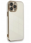 Mey İthalat®  iPhone 13 Pro Max Kılıf Volet Silikon - Beyaz