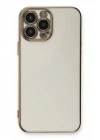 Mey İthalat®  iPhone 13 Pro Max Kılıf Volet Silikon - Beyaz