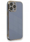 Mey İthalat®  iPhone 13 Pro Max Kılıf Volet Silikon - Mavi