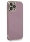 Mey İthalat®  iPhone 13 Pro Max Kılıf Volet Silikon - Mor