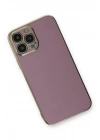 Mey İthalat®  iPhone 13 Pro Max Kılıf Volet Silikon - Mor