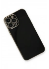 Mey İthalat®  iPhone 13 Pro Max Kılıf Volet Silikon - Siyah