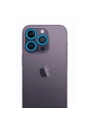 Mey İthalat®  iPhone 13 Pro Max Neon Fosforlu Kamera Lens - Mavi