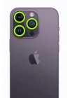 Mey İthalat®  iPhone 13 Pro Max Neon Fosforlu Kamera Lens - Yeşil