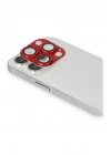 Mey İthalat®  iPhone 13 Pro Max Pers Alüminyum Kamera Lens - Kırmızı