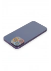 Mey İthalat®  iPhone 13 Pro Max Renkli Kamera Lens Koruma Cam - Pembe-Mavi