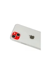 Mey İthalat®  iPhone 13 Rainbow Kamera Lens Koruma Cam - Kırmızı