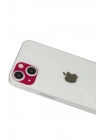 Mey İthalat®  iPhone 13 Rainbow Kamera Lens Koruma Cam - Koyu Kırmızı