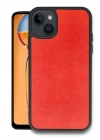 Mey İthalat®  iPhone 14 Kılıf Aras Deri Kapak - Kırmızı