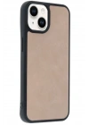 Mey İthalat®  iPhone 14 Kılıf Aras Deri Kapak - Pudra