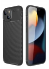 Mey İthalat®  iPhone 14 Kılıf Auto Focus Karbon Kapak - Siyah