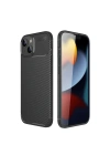 Mey İthalat®  iPhone 14 Kılıf Auto Focus Karbon Kapak - Siyah
