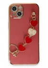 Mey İthalat®  iPhone 14 Kılıf Esila Silikon - Kırmızı