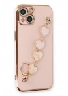 Mey İthalat®  iPhone 14 Kılıf Esila Silikon - Pudra