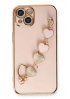 Mey İthalat®  iPhone 14 Kılıf Esila Silikon - Pudra