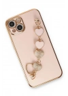 Mey İthalat®  iPhone 14 Kılıf Esila Silikon - Pudra