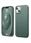Mey İthalat®  iPhone 14 Kılıf First Silikon - Koyu Yeşil
