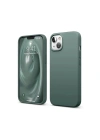 Mey İthalat®  iPhone 14 Kılıf First Silikon - Koyu Yeşil