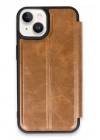 Mey İthalat®   iPhone 14 Kılıf Flip Cover - Taba