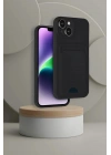 Mey İthalat®  iPhone 14 Kılıf Kelvin Kartvizitli Silikon - Lacivert