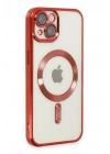 Mey İthalat®  iPhone 14 Kılıf Kross Magneticsafe Kapak - Kırmızı