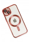 Mey İthalat®  iPhone 14 Kılıf Kross Magneticsafe Kapak - Kırmızı